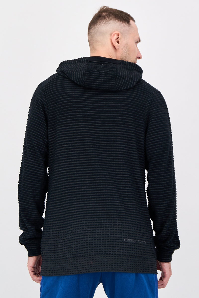 Nike سويت شيرت رياضي للرجال بأكمام طويلة وقبعة، رمادي - Image 3